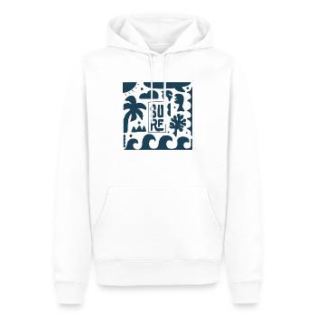Surfen - Männer Premium Bio Hoodie - Weiß - Vorne - Nico (187cm)