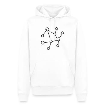 Molekül - Männer Premium Bio Hoodie - Weiß - Vorne - Nico (187cm)