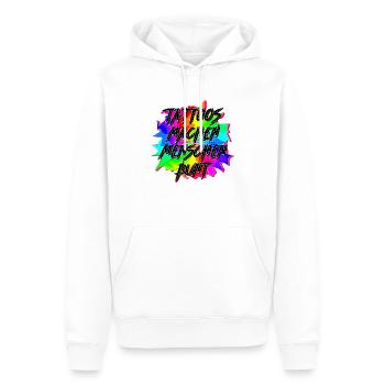 BUNTE MENSCHEN MIT tattoo - Männer Premium Bio Hoodie - Weiß - Vorne - Nico (187cm)
