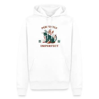 Panthère noire - Sweat à capuche Premium bio Homme - blanc - Devant - Nico (187cm)