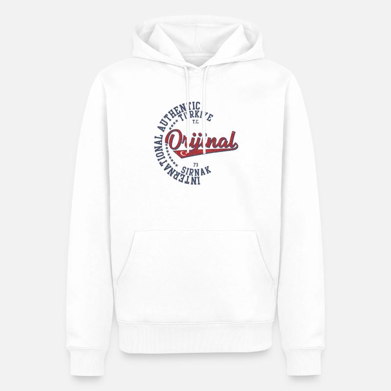 Şırnak - Sweat à capuche Premium bio Homme - blanc