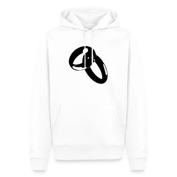 Goldener Ehering Hochzeit Ehe Verlobung Braut 1 - Männer Premium Bio Hoodie - Weiß - Vorne - Nico (187cm)