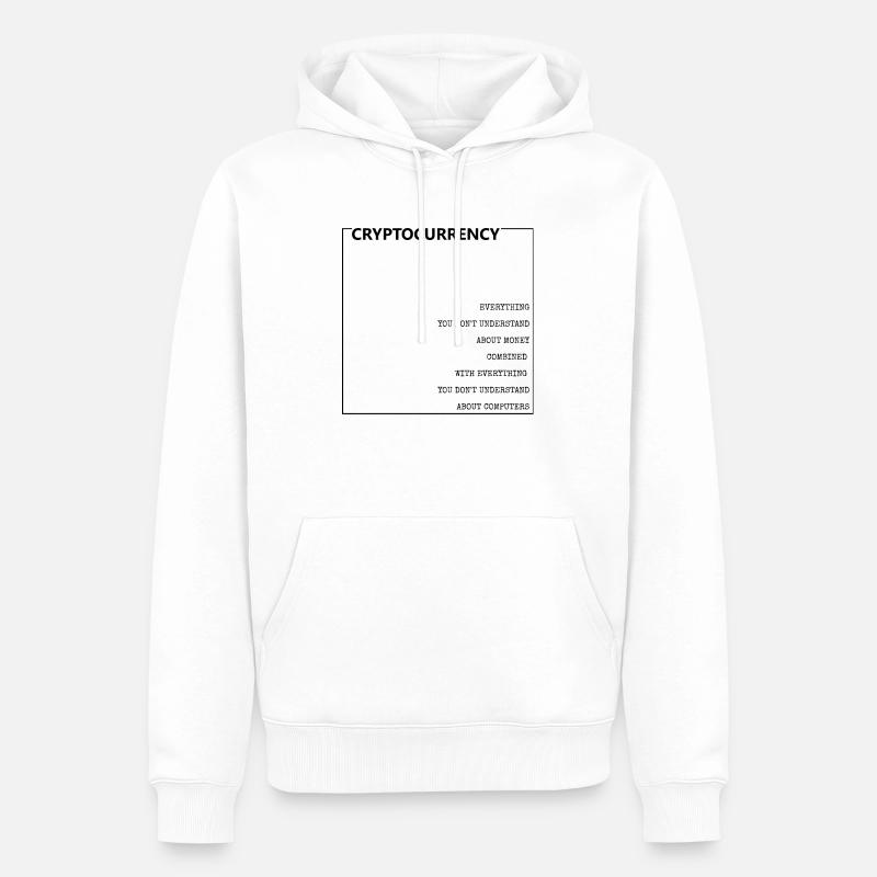 Cryptocurrency Description Funny dark - Männer Premium Bio Hoodie - Weiß