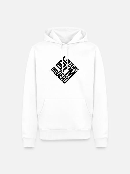 in dog years Dead - Men’s Premium Organic Hoodie - white