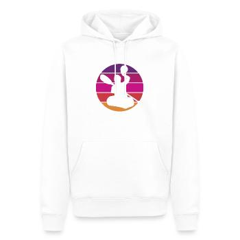Kanupolo - Canoe Polo - Retro - Vintage - Sunset - Männer Premium Bio Hoodie - Weiß - Vorne - Nico (187cm)