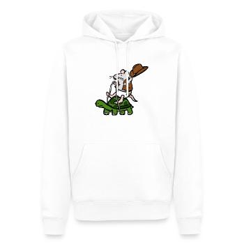 Gordon and the tortoise - Men’s Premium Organic Hoodie - white - Front - Nico (187cm)