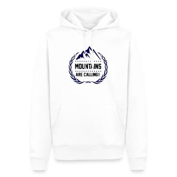 mountains are calling - Men’s Premium Organic Hoodie - white - Front - Nico (187cm)