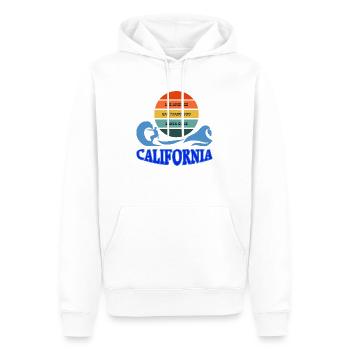 California - Männer Premium Bio Hoodie - Weiß - Vorne - Nico (187cm)