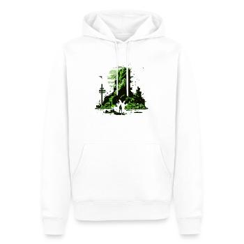 Science Fiction Artwork in 8 Bit Video Game Graphics - Men’s Premium Organic Hoodie - white - Front - Nico (187cm)