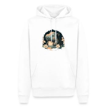 hippo 6 - Sweat à capuche Premium bio Homme - blanc - Devant - Nico (187cm)