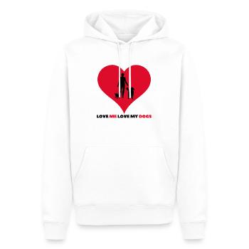 Love me Love my dogs - Men’s Premium Organic Hoodie - white - Front - Nico (187cm)