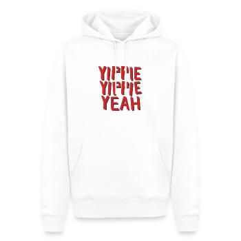 Yippie Yippie Yeah - Die 2000er-Party - Männer Premium Bio Hoodie - Weiß - Vorne - Nico (187cm)