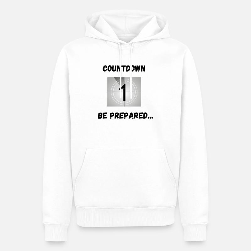 Countdown, seid bereit - Männer Premium Bio Hoodie - Weiß