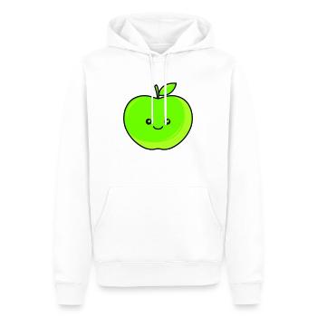 apfel - Männer Premium Bio Hoodie - Weiß - Vorne - Nico (187cm)