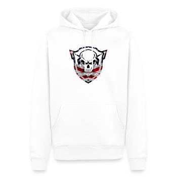 Armée, Guerre, Militaire, Uniforme, Force, Soldat Camouflage - Sweat à capuche Premium bio Homme - blanc - Devant - Nico (187cm)