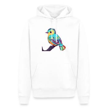 Bip coloré - Sweat à capuche Premium bio Homme - blanc - Devant - Nico (187cm)