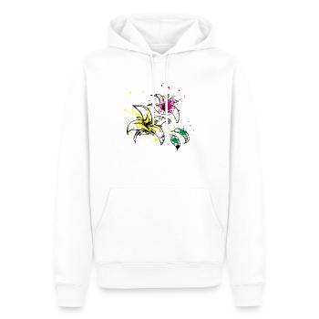 blüten splash - Männer Premium Bio Hoodie - Weiß - Vorne - Nico (187cm)