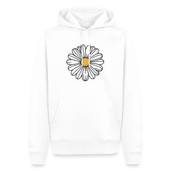 Marguerite - Sweat à capuche Premium bio Homme - blanc - Devant - Nico (187cm)