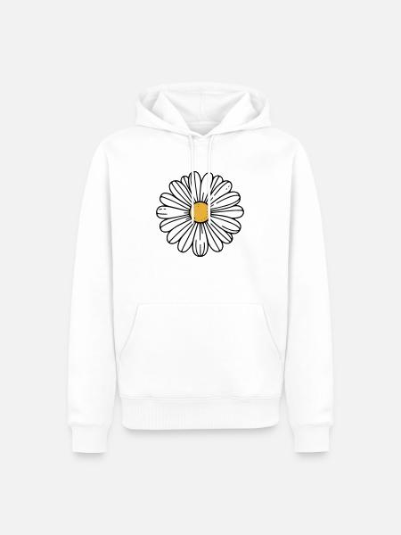 Daisy - Men’s Premium Organic Hoodie - white