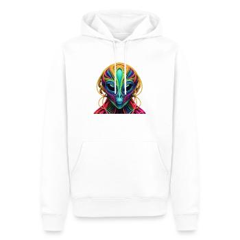 Außerirdischer Science Fiction Alien Kopf - Männer Premium Bio Hoodie - Weiß - Vorne - Nico (187cm)