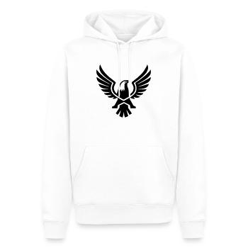 Aigle faucon symbole armoiries pictogramme vectoriel - Sweat à capuche Premium bio Homme - blanc - Devant - Nico (187cm)