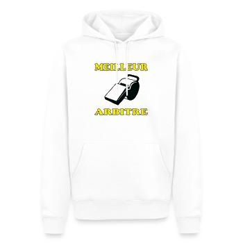 Meilleur arbitre - Sweat à capuche Premium bio Homme - blanc - Devant - Nico (187cm)