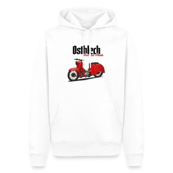 Schwalbe (rouge / Ostblech) // Illustration - Sweat à capuche Premium bio Homme - blanc - Devant - Nico (187cm)