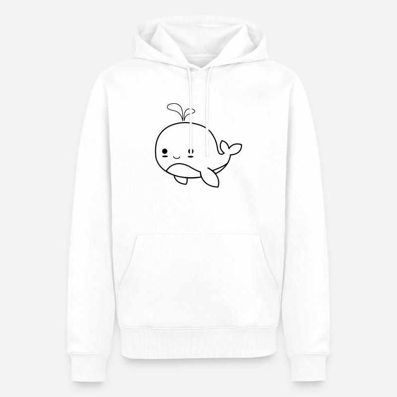 Bébé baleine 01 - Sweat à capuche Premium bio Homme - blanc