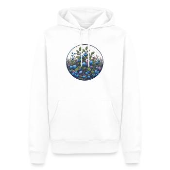 Blueberries - Men’s Premium Organic Hoodie - white - Front - Nico (187cm)