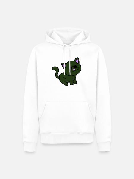 cool cat - Men’s Premium Organic Hoodie - white