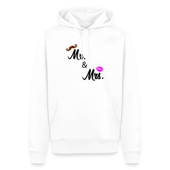 mr and mrs 02 - Männer Premium Bio Hoodie - Weiß - Vorne - Nico (187cm)