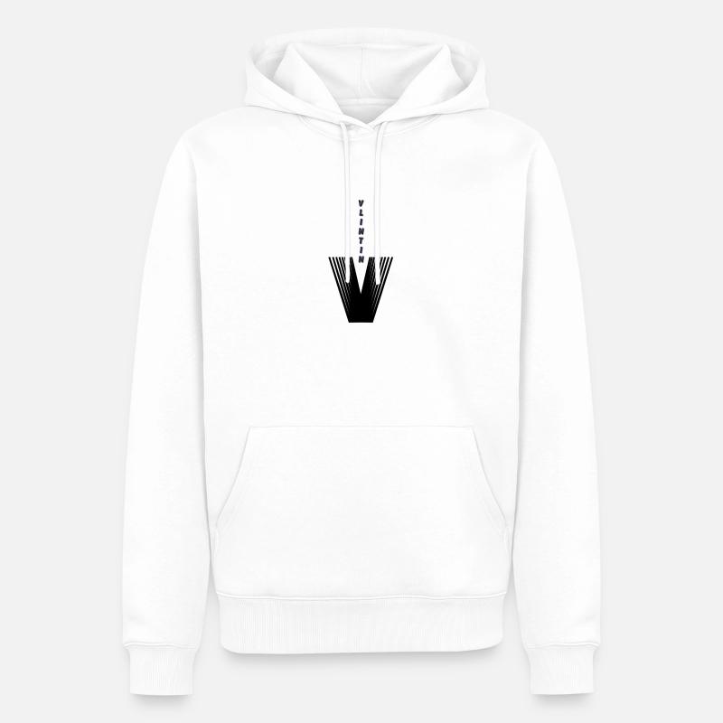 VALINTIN - Männer Premium Bio Hoodie - Weiß