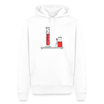 Wissenschaft Liebe - Männer Premium Bio Hoodie - Weiß - Vorne - Nico (187cm)