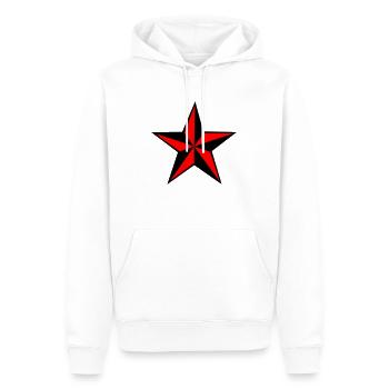 ROCK STAR - Sweat à capuche Premium bio Homme - blanc - Devant - Nico (187cm)