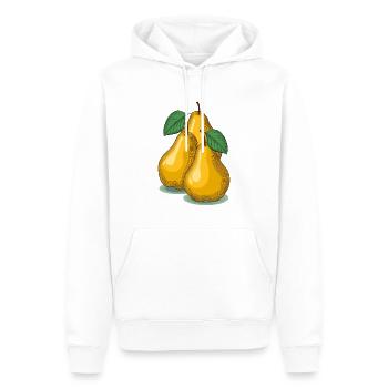 Three ripe yellow pears - Men’s Premium Organic Hoodie - white - Front - Nico (187cm)