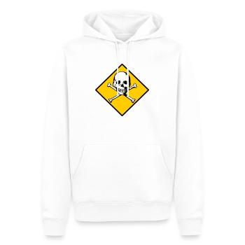 Crâne et os - Sweat à capuche Premium bio Homme - blanc - Devant - Nico (187cm)