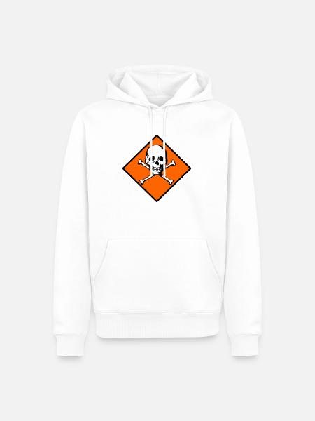 Skull and bones - Men’s Premium Organic Hoodie - white
