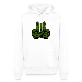 dog comic fit - Männer Premium Bio Hoodie - Weiß - Vorne - Nico (187cm)