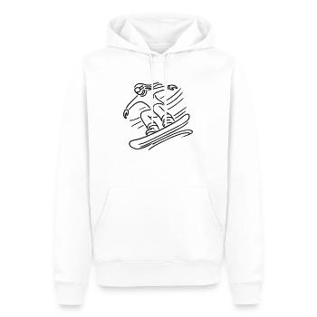 Snowboarder Snowboard - Männer Premium Bio Hoodie - Weiß - Vorne - Nico (187cm)