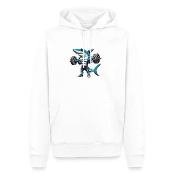 hai stark shark - Männer Premium Bio Hoodie - Weiß - Vorne - Nico (187cm)