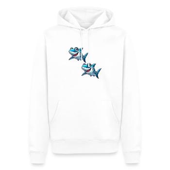 hai shark comic 2 - Männer Premium Bio Hoodie - Weiß - Vorne - Nico (187cm)