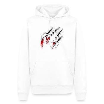 krallen 01 - Männer Premium Bio Hoodie - Weiß - Vorne - Nico (187cm)