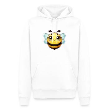 biene - Männer Premium Bio Hoodie - Weiß - Vorne - Nico (187cm)