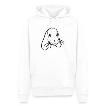 Hase Kaninchen Häschen Nagetier Kleintier niedlich - Männer Premium Bio Hoodie - Weiß - Vorne - Nico (187cm)