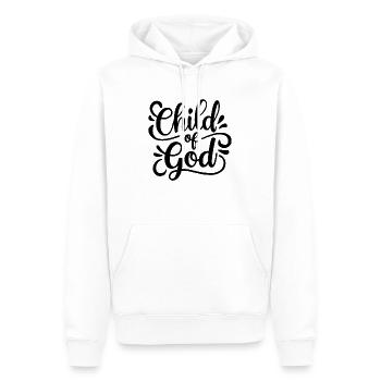 Kind Gottes - Männer Premium Bio Hoodie - Weiß - Vorne - Nico (187cm)
