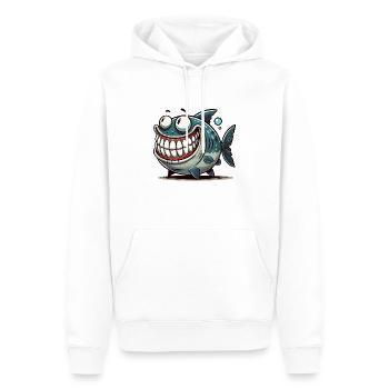 Bande dessinée Piranha - Sweat à capuche Premium bio Homme - blanc - Devant - Nico (187cm)