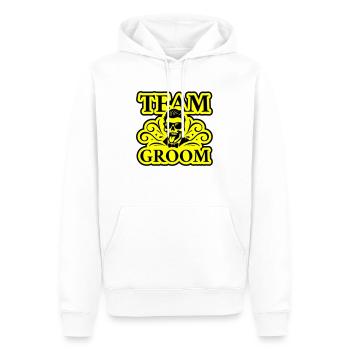 Équipe Marié Mariage - Sweat à capuche Premium bio Homme - blanc - Devant - Nico (187cm)