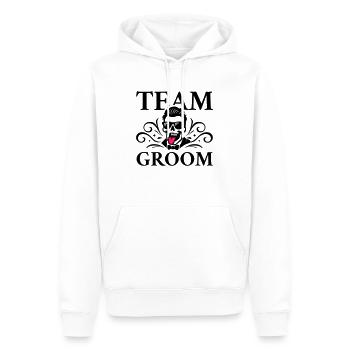 Équipe Marié Mariage - Sweat à capuche Premium bio Homme - blanc - Devant - Nico (187cm)