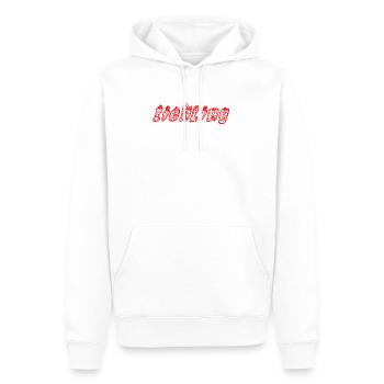 Imprimé à motifs de fruits exotiques préférés - Sweat à capuche Premium bio Homme - blanc - Devant - Nico (187cm)