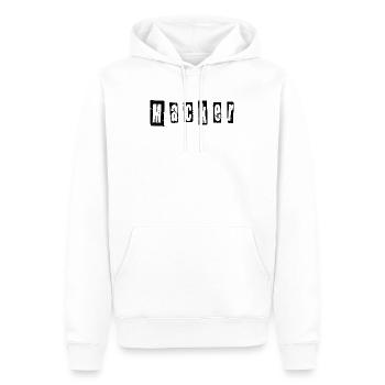 Macker - Männer Premium Bio Hoodie - Weiß - Vorne - Nico (187cm)